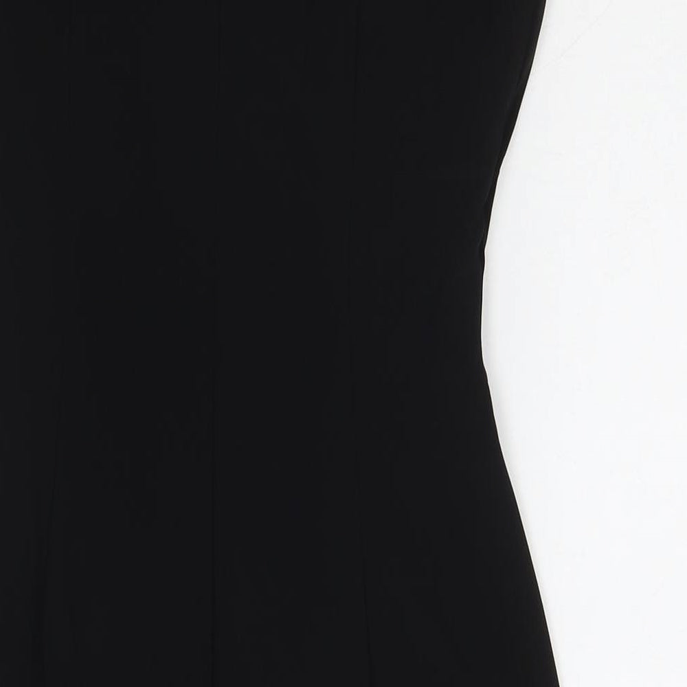 American Living Womens Black Polyester A-Line Size 6 Round Neck Pullover