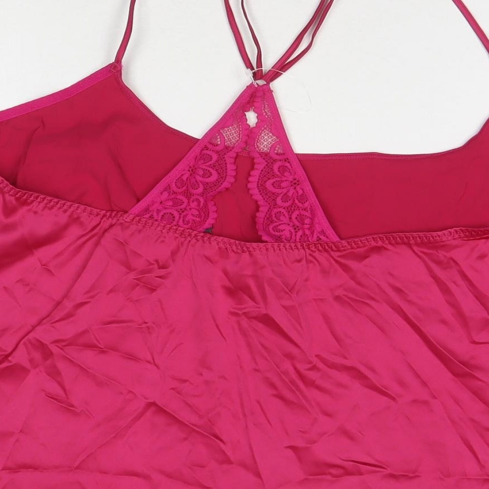 Marks & Spencer Womens Purple Polyester Camisole Tank Size L Round Neck