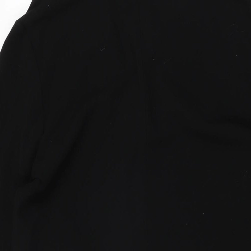 Damsel in a Dress Womens Black Polyester Shift Size 12 V-Neck Zip
