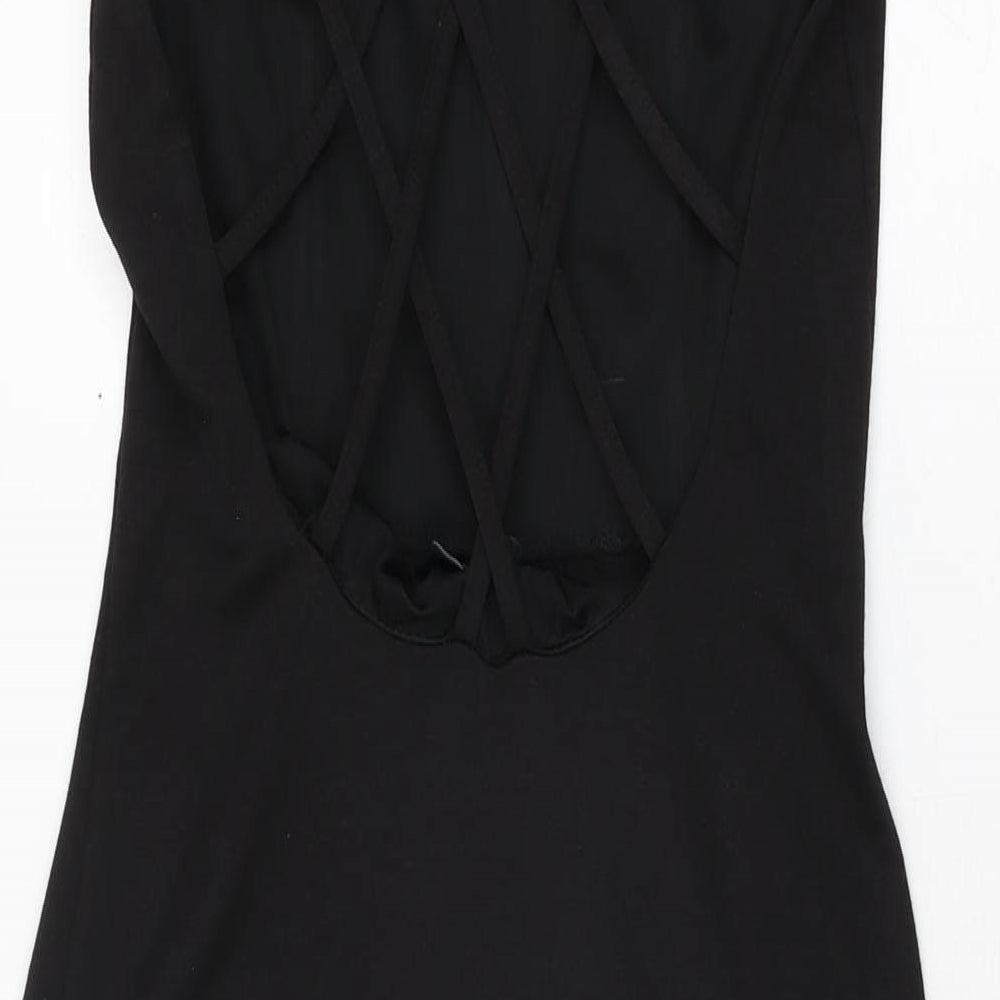 ASOS Womens Black Polyester Bodycon Size 6 Sweetheart Pullover