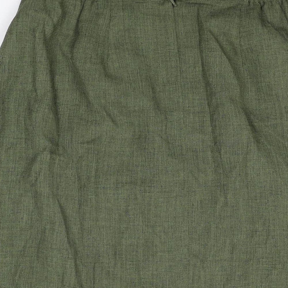 Jumper Womens Green Polyester Straight & Pencil Skirt Size 14 Zip