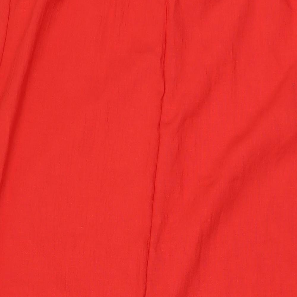 Actuel Womens Red Viscose Shift Size S V-Neck Button