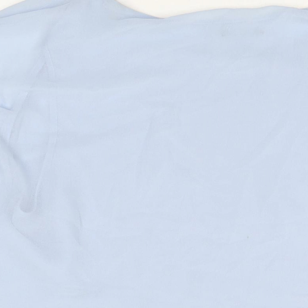 M&Co Womens Blue Polyester Basic Blouse Size 20 Boat Neck
