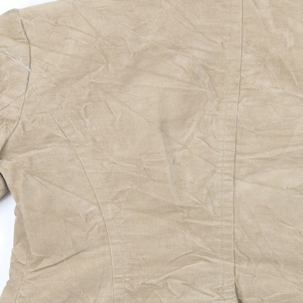 Principles Womens Beige Jacket Blazer Size 8 Button