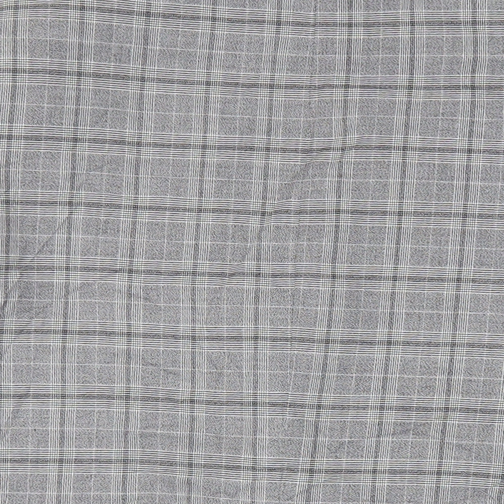 Marks & Spencer Mens Grey Plaid Polyester Jacket Blazer Size 42 Regular
