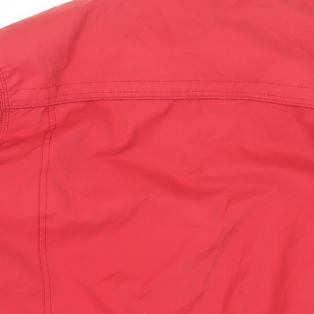 Saxon Mens Red Bomber Jacket Jacket Size L Zip - Zipped Pockets