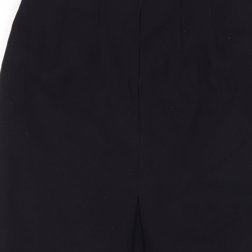 Marks & Spencer Womens Blue Polyester Straight & Pencil Skirt Size 12 Zip