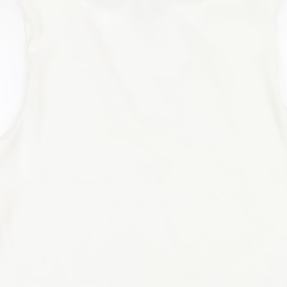 Phase Eight Womens White Polyester Basic Tank Size 14 V-Neck