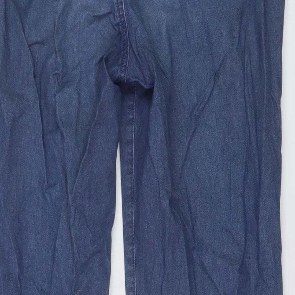 Gap Womens Blue Cotton Trousers Size 6 L25 in Regular Button