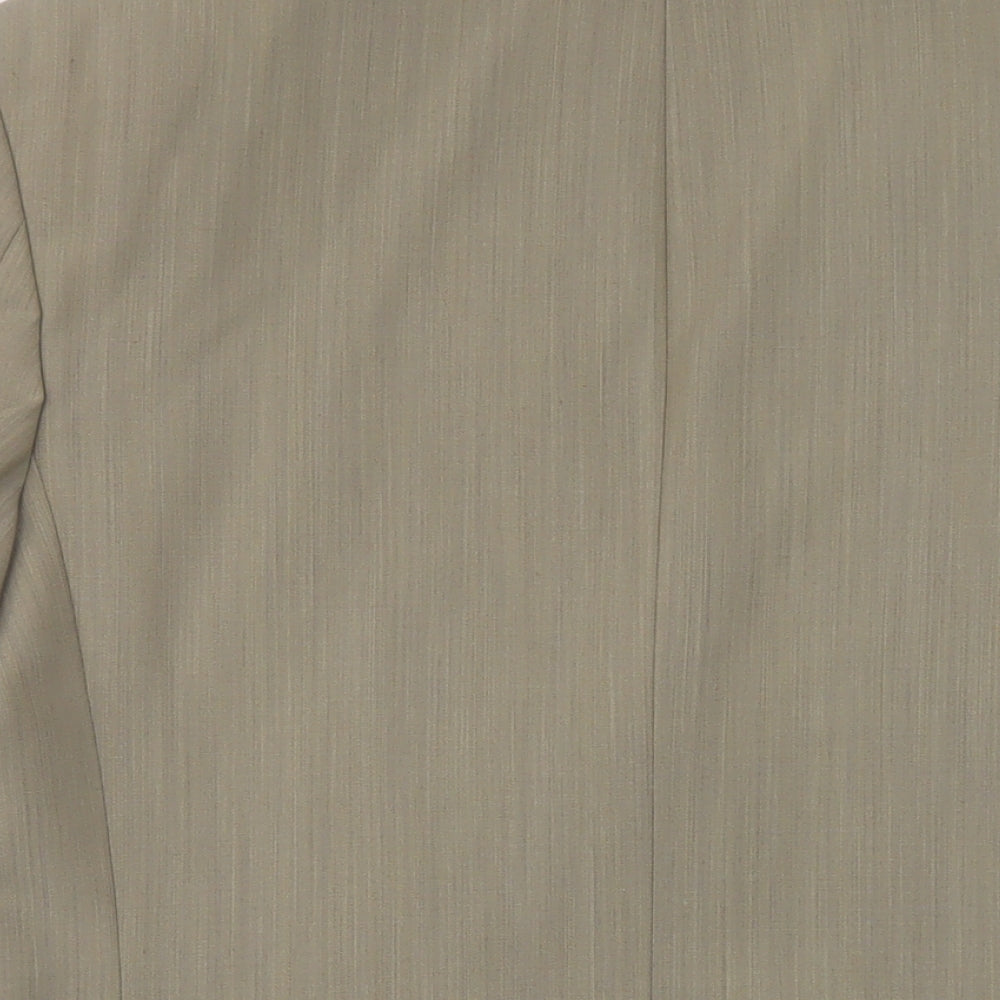 River Island Mens Beige Polyester Jacket Suit Jacket Size 38 Regular