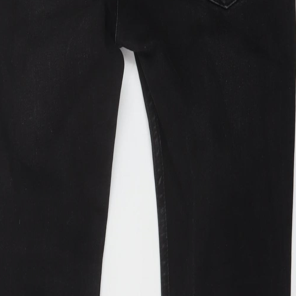 Topman Womens Black Cotton Skinny Jeans Size 32 in L29 in Regular Button