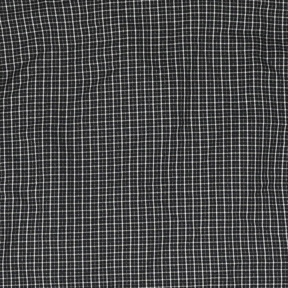 New Look Womens Black Check Jacket Size 14 Button