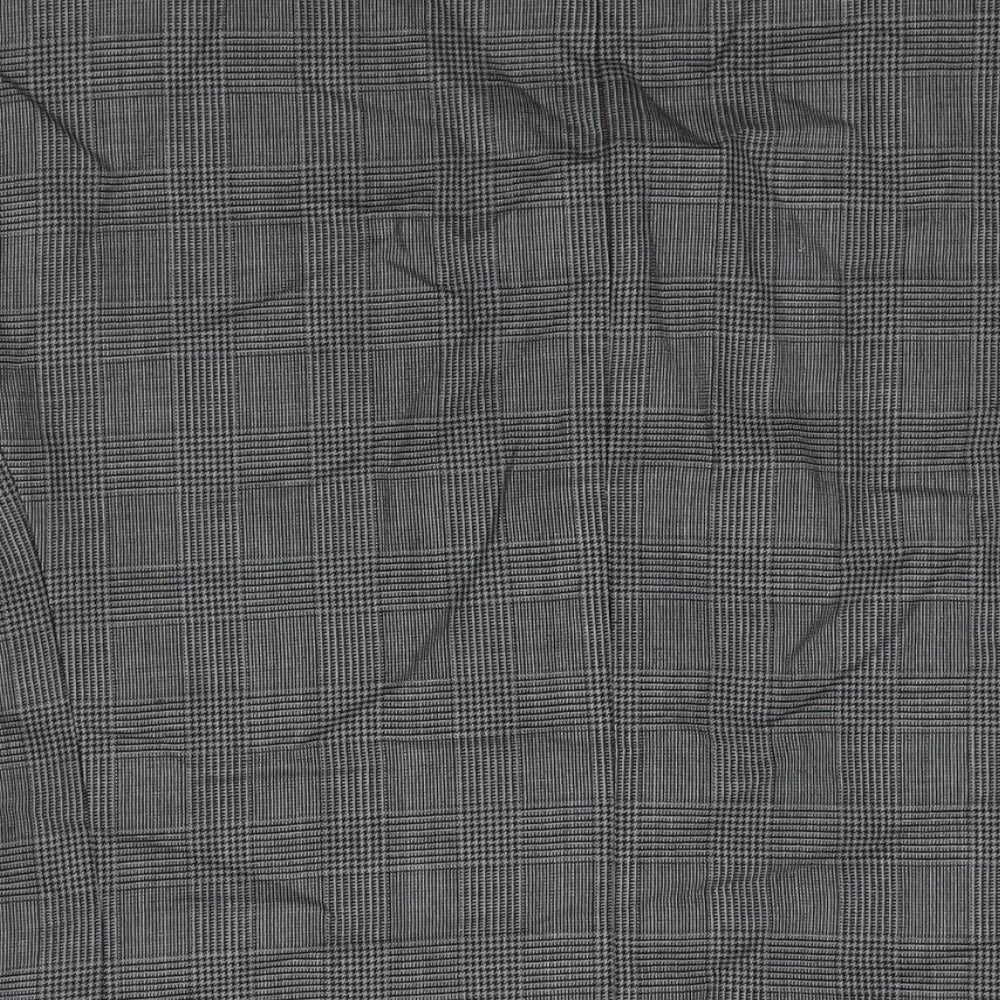 H&M Mens Grey Check Wool Jacket Suit Jacket Size 40 Regular