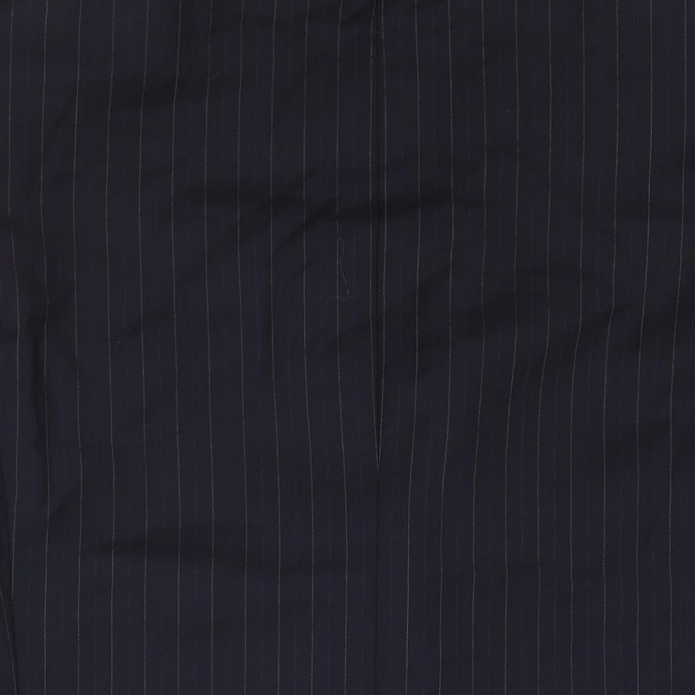 Marks and Spencer Mens Blue Striped Wool Jacket Suit Jacket Size 42 Regular