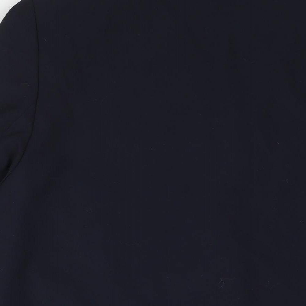 Essentials Womens Blue Polyester Jacket Suit Jacket Size 18