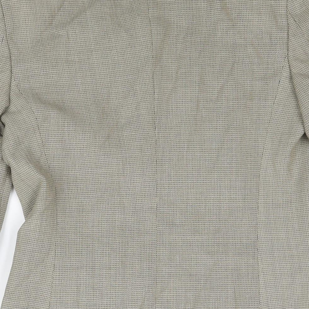 Max Mara Womens Beige Jacket Size 8 Hook & Eye - Vented Cuffs