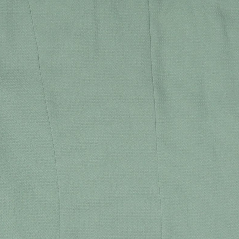 Fashion Extra Womens Green Jacket Size 20 Button - Pleated Embroidered