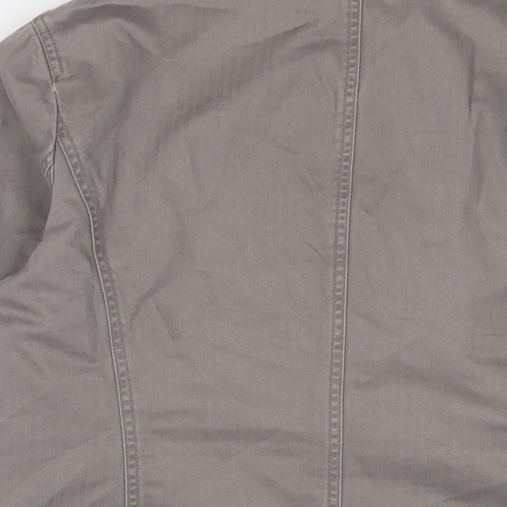 Casual Club Womens Brown Jacket Size 14 Button