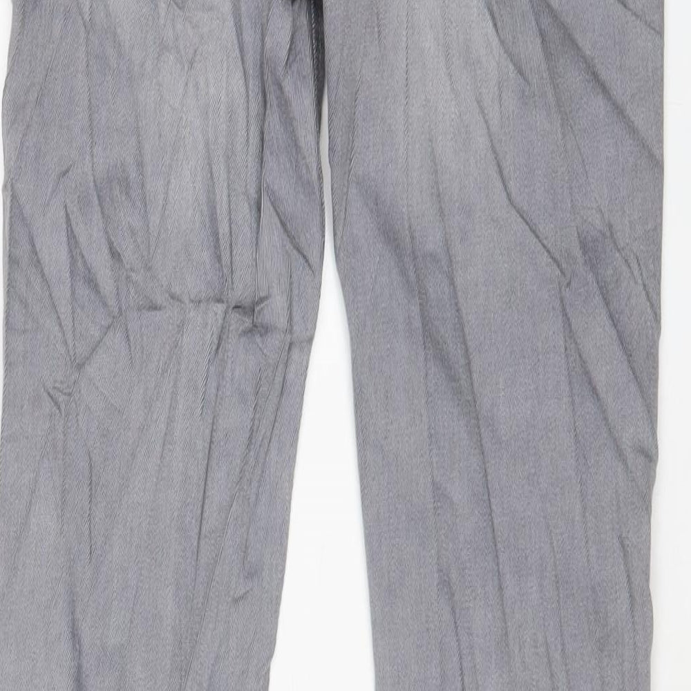 Richmond Mens Grey Cotton Straight Jeans Size 26 in L30 in Slim Zip
