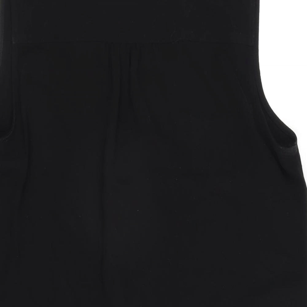 NEXT Womens Black Polyester Basic Tank Size 10 V-Neck