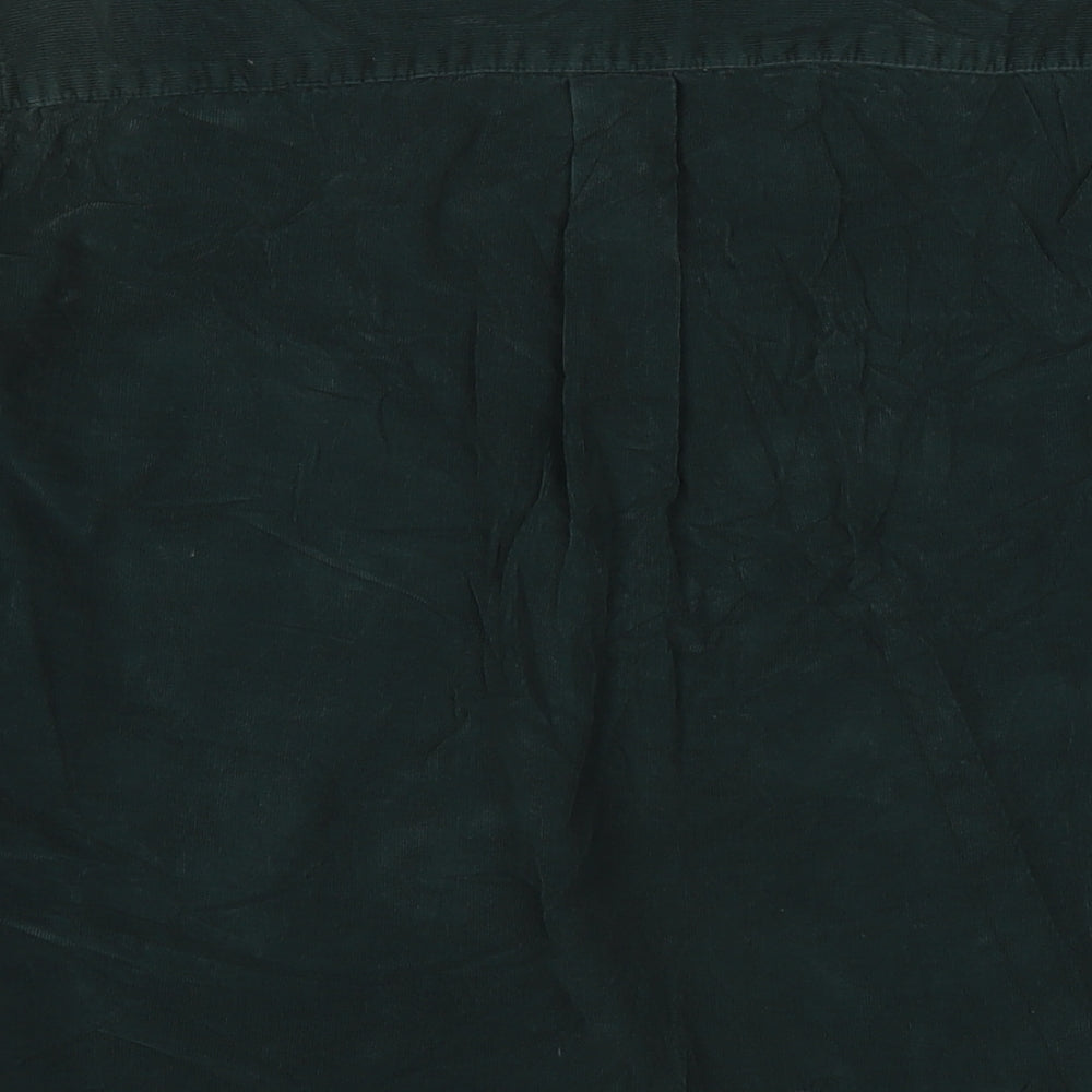 Blue Harbour Mens Green Cotton Button-Up Size S Collared Button
