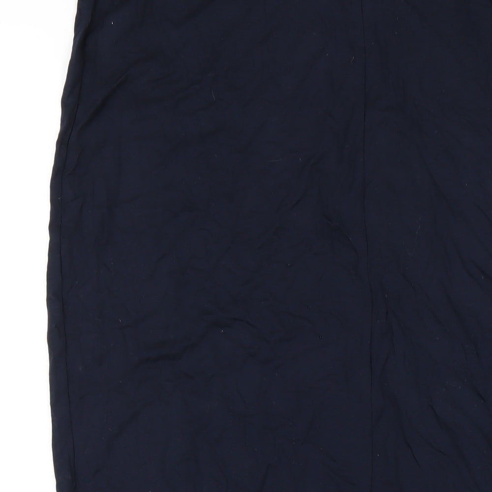 Capsule Womens Blue Viscose Straight & Pencil Skirt Size 14