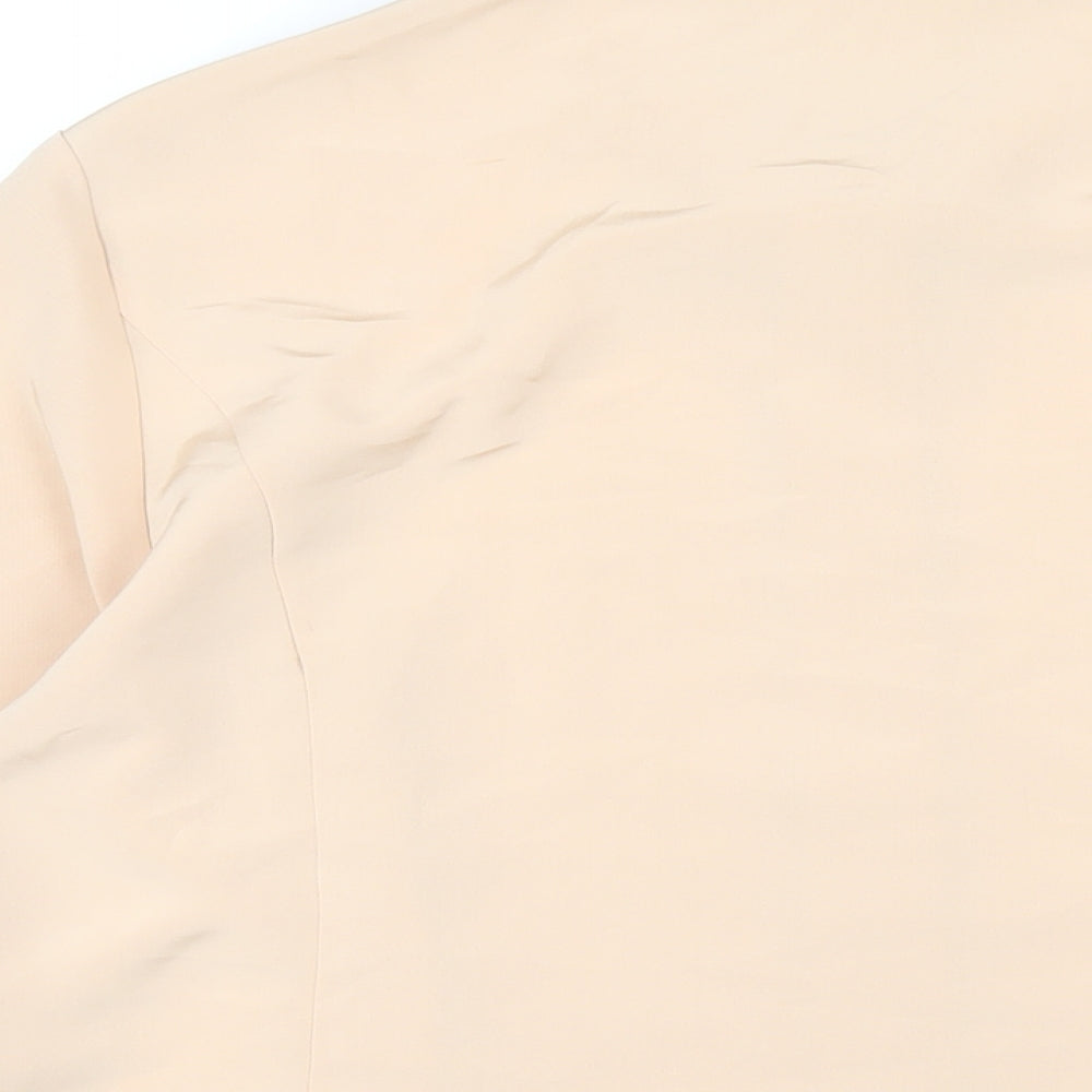 Precis Womens Beige Polyester Basic Button-Up Size 14 Collared