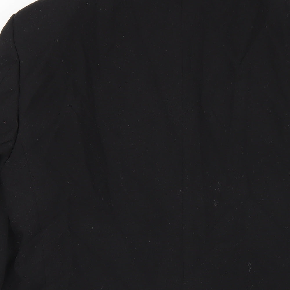 Marks & Spencer Mens Black Polyester Jacket Blazer Size 38 Regular
