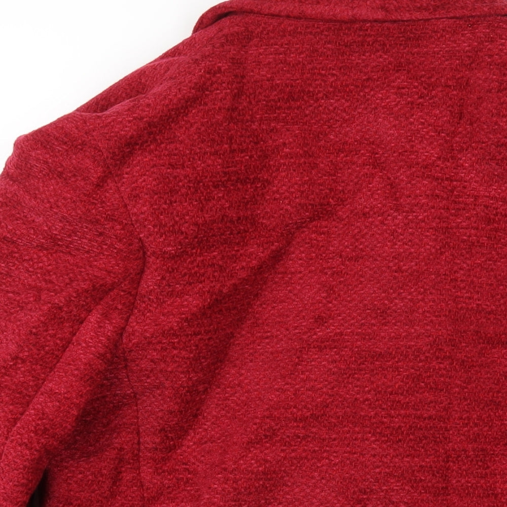 St Michael Womens Red Pea Coat Coat Size 14 Button