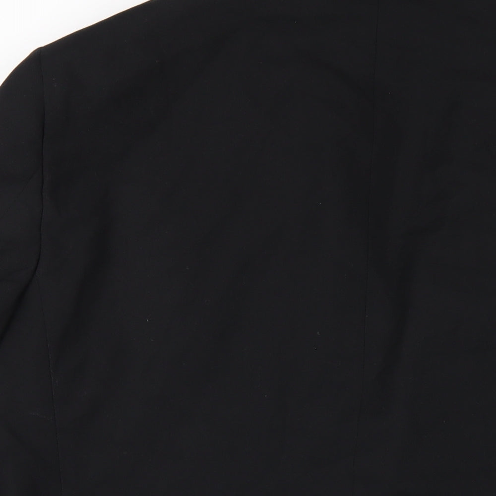 Sawyers & Hendricks Mens Black Polyester Jacket Blazer Size 46 Regular
