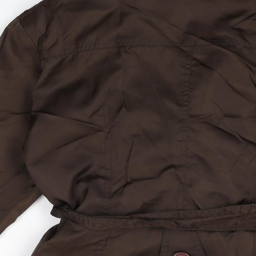Miss Selfridge Womens Brown Overcoat Coat Size 10 Button