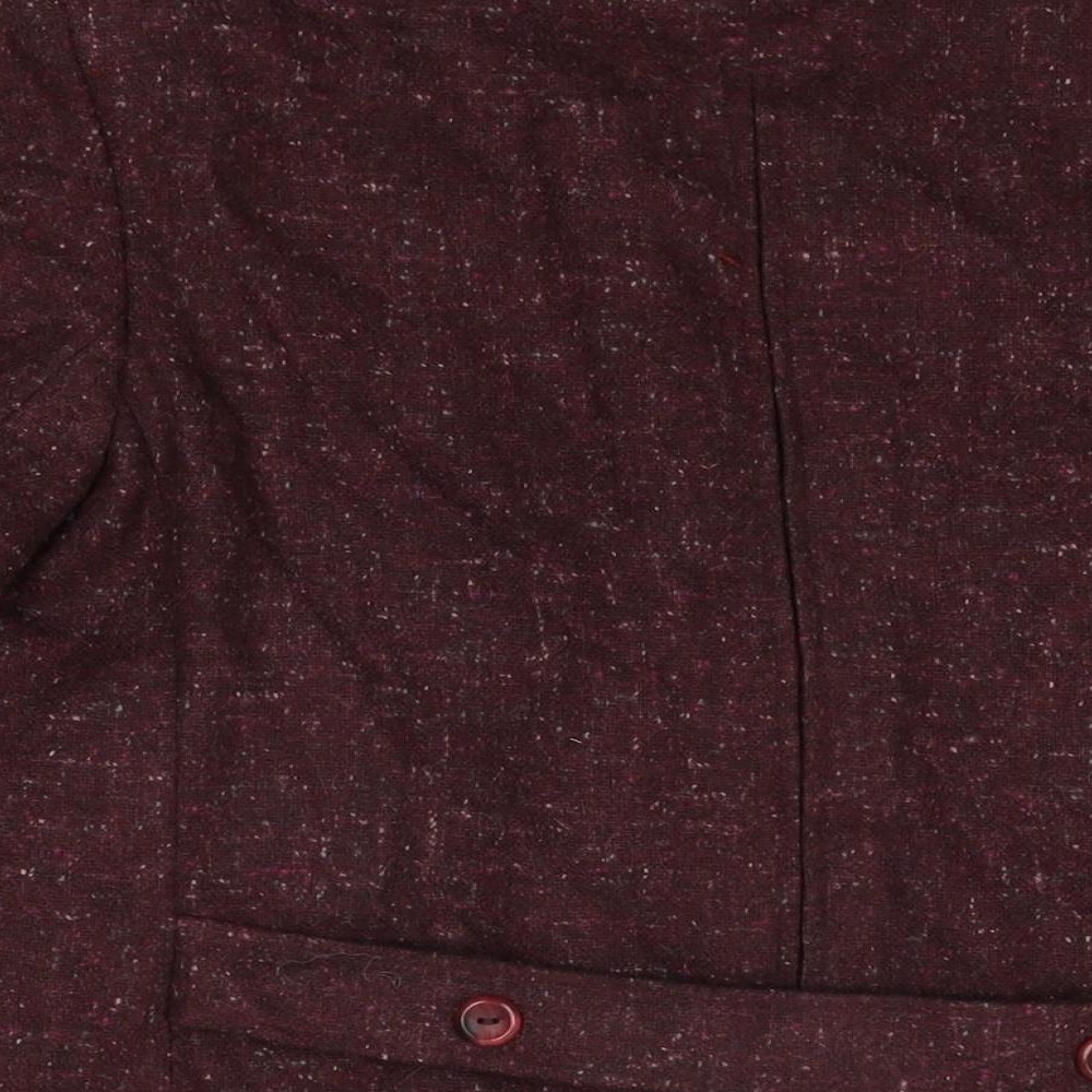 Compliments Womens Red Jacket Blazer Size 14 Button