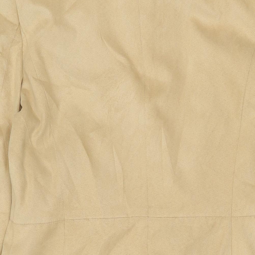 Marks & Spencer Womens Beige Overcoat Coat Size 12 Button