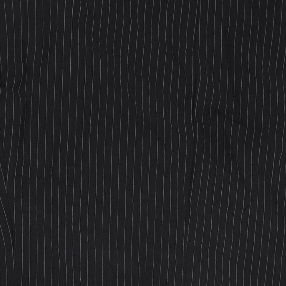 Marks & Spencer Mens Black Striped Wool Jacket Suit Jacket Size 42 Regular