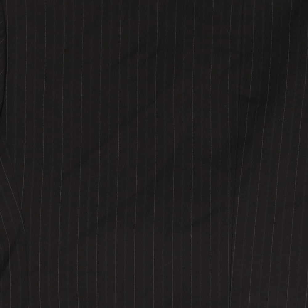 Taylor & Wright Mens Brown Striped Polyester Jacket Suit Jacket Size 44 Regular