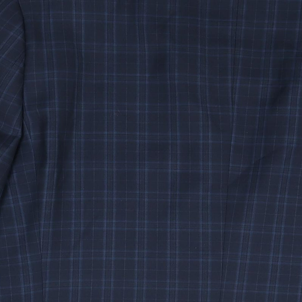 NEXT Mens Blue Plaid Wool Jacket Suit Jacket Size 44 Regular
