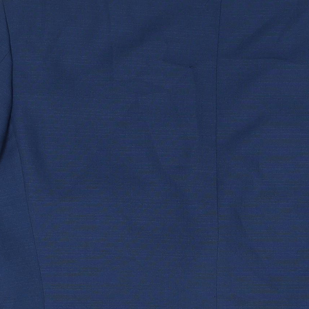 Gurteen Mens Blue Polyester Jacket Suit Jacket Size 40 Regular