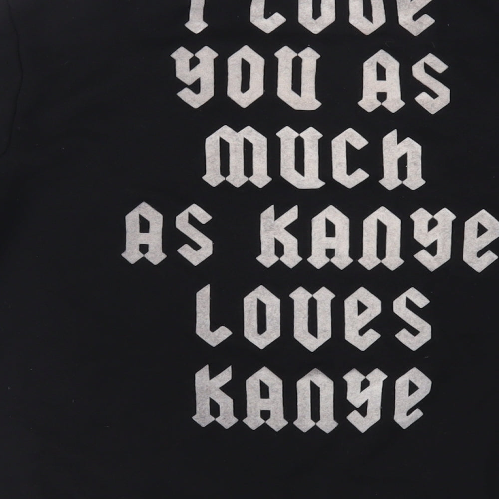 Rock Angel Womens Black Polyester Pullover Sweatshirt Size L Pullover - Kanye
