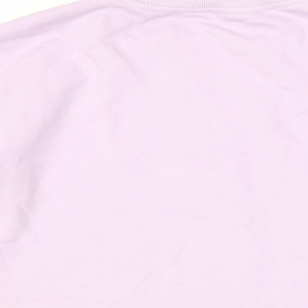 Marks & Spencer Womens Purple Cotton Pullover Sweatshirt Size 8 Zip