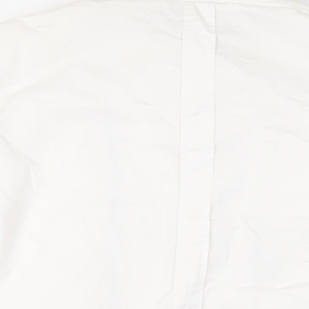 H&M Mens White Jacket Size 44 Zip - Contrasting Trim