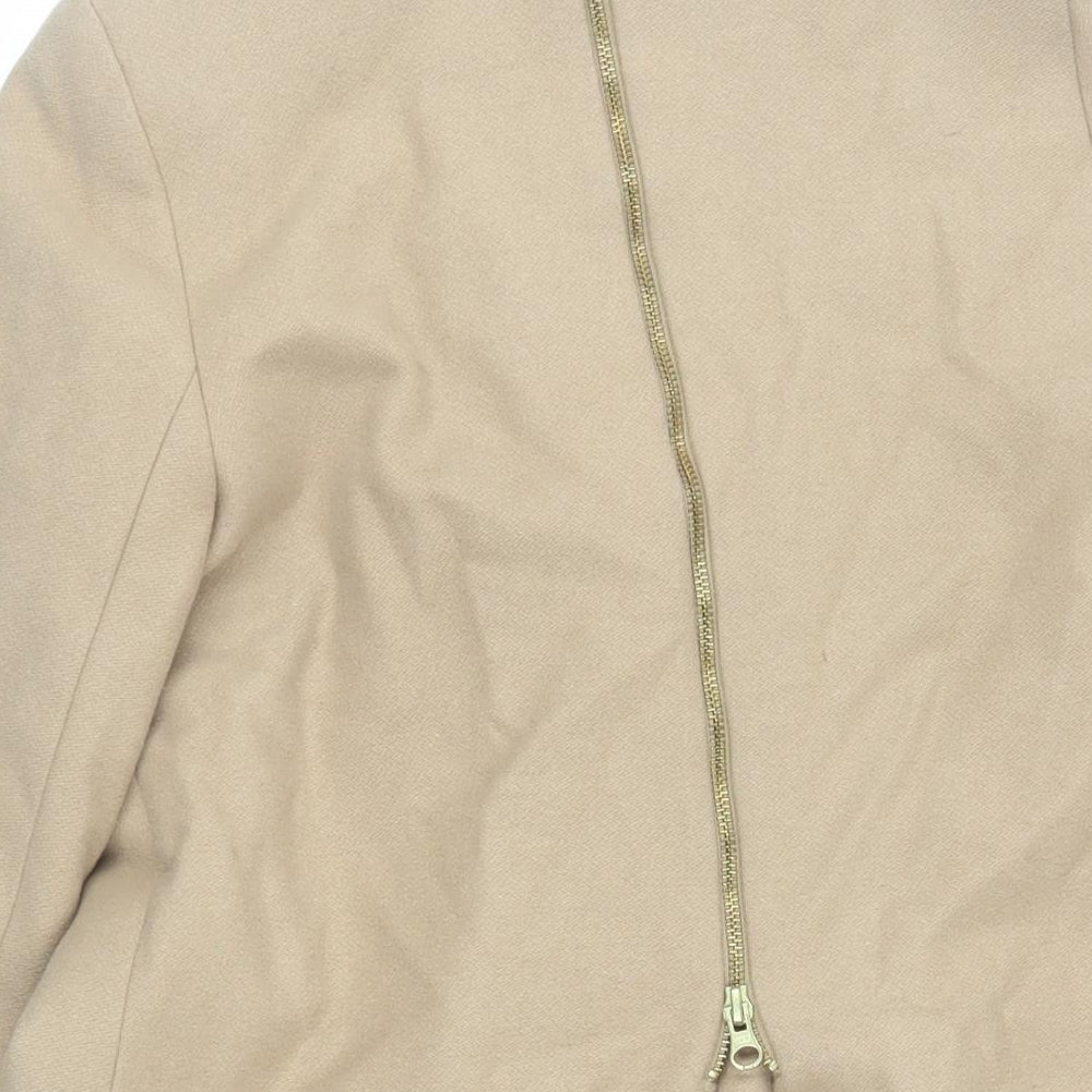 Isabella Oliver Womens Beige Pea Coat Coat Size S Button