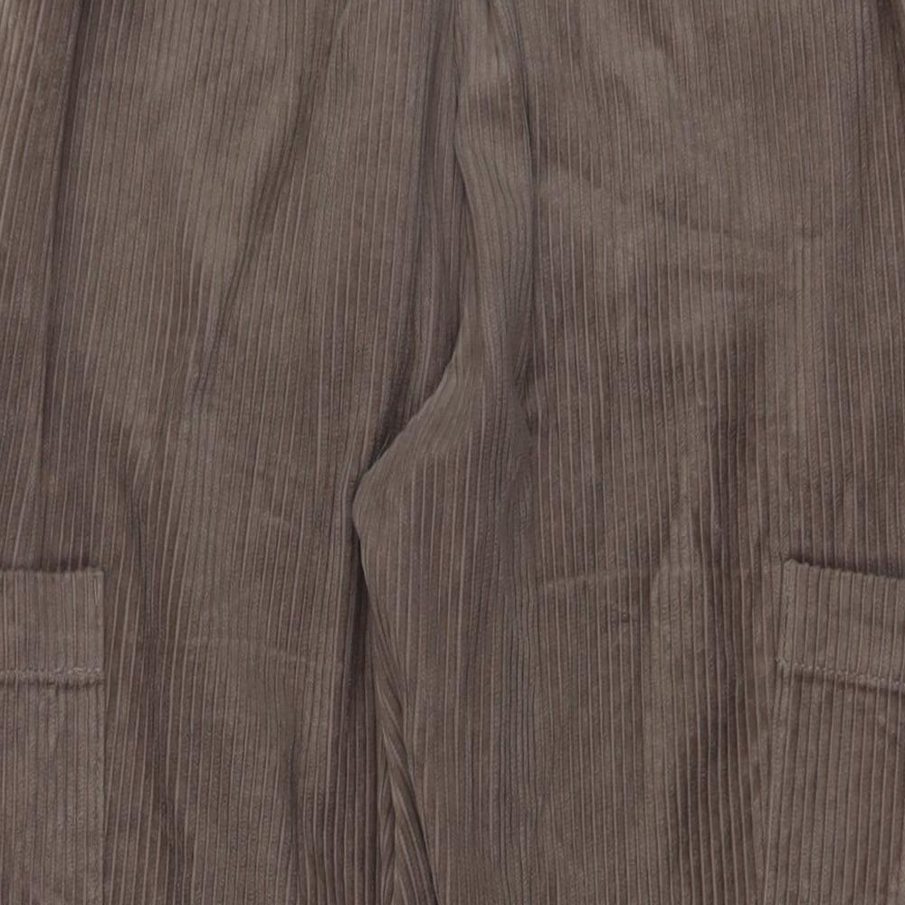 ASOS Womens Brown Cotton Trousers Size S L28 in Regular Drawstring