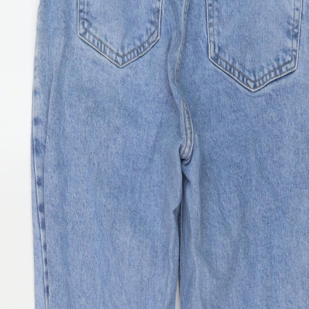 H&M Womens Blue Cotton Skinny Jeans Size 6 L26 in Regular Button
