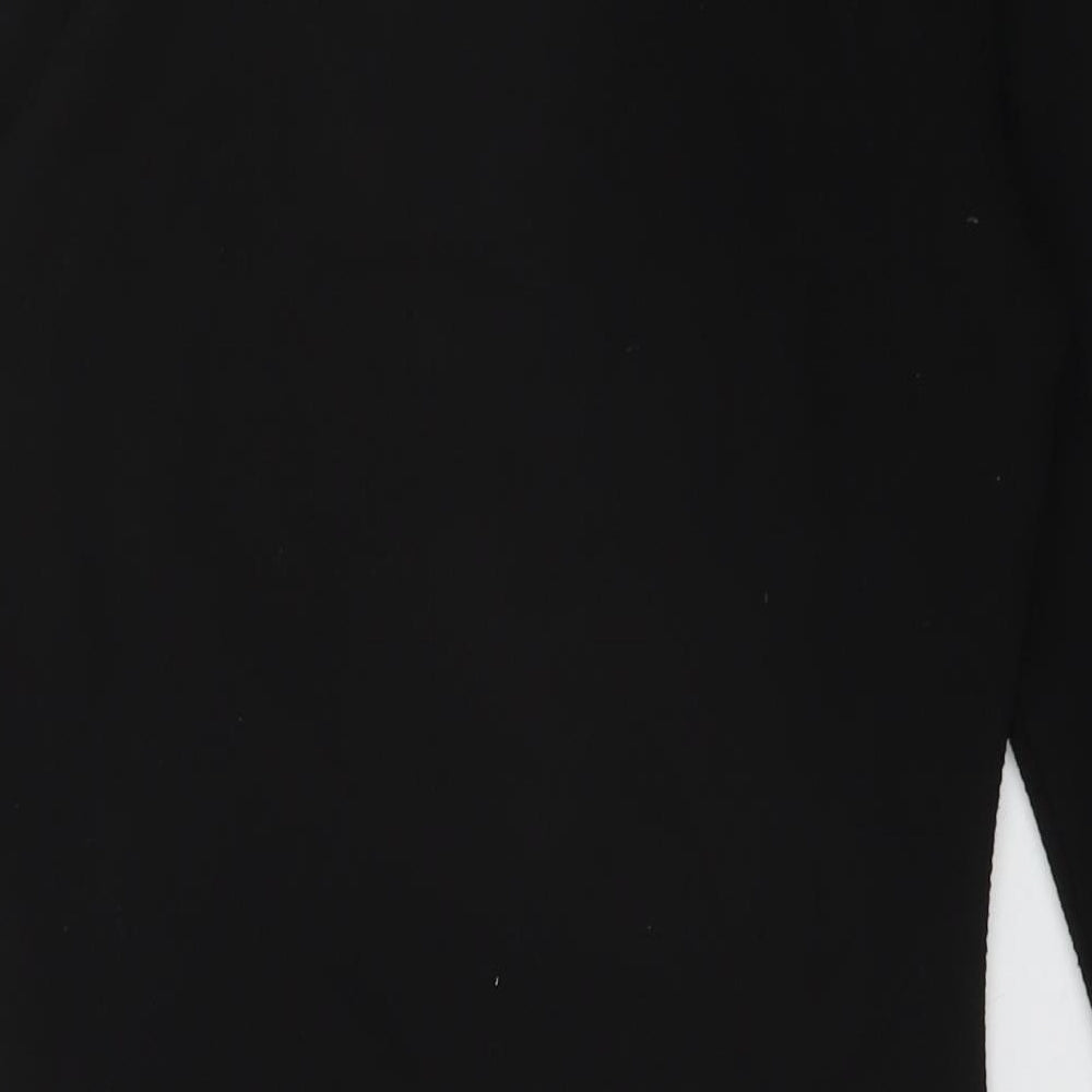 Mango Womens Black Polyester Sheath Size M Round Neck Pullover