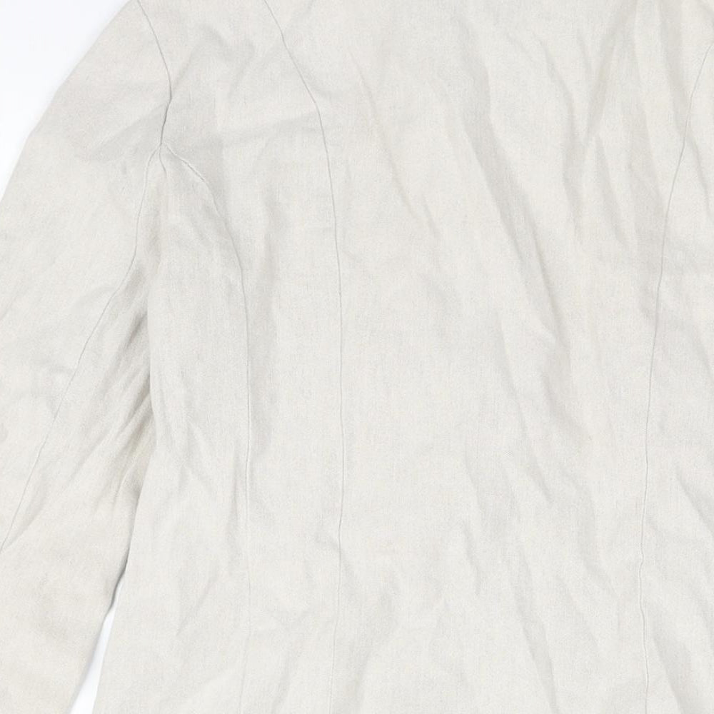 Per Una Womens Beige Jacket Blazer Size 10 Button