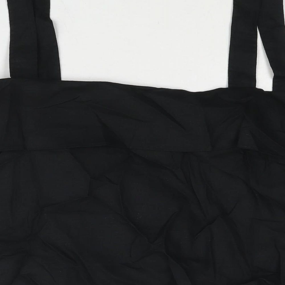 Marks & Spencer Womens Black Polyester Camisole Blouse Size 22 Square Neck
