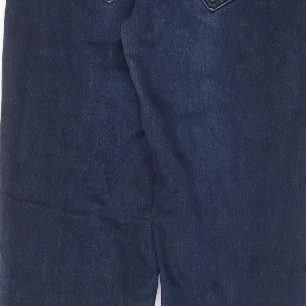 H&M Womens Blue Cotton Skinny Jeans Size 10 L30 in Regular