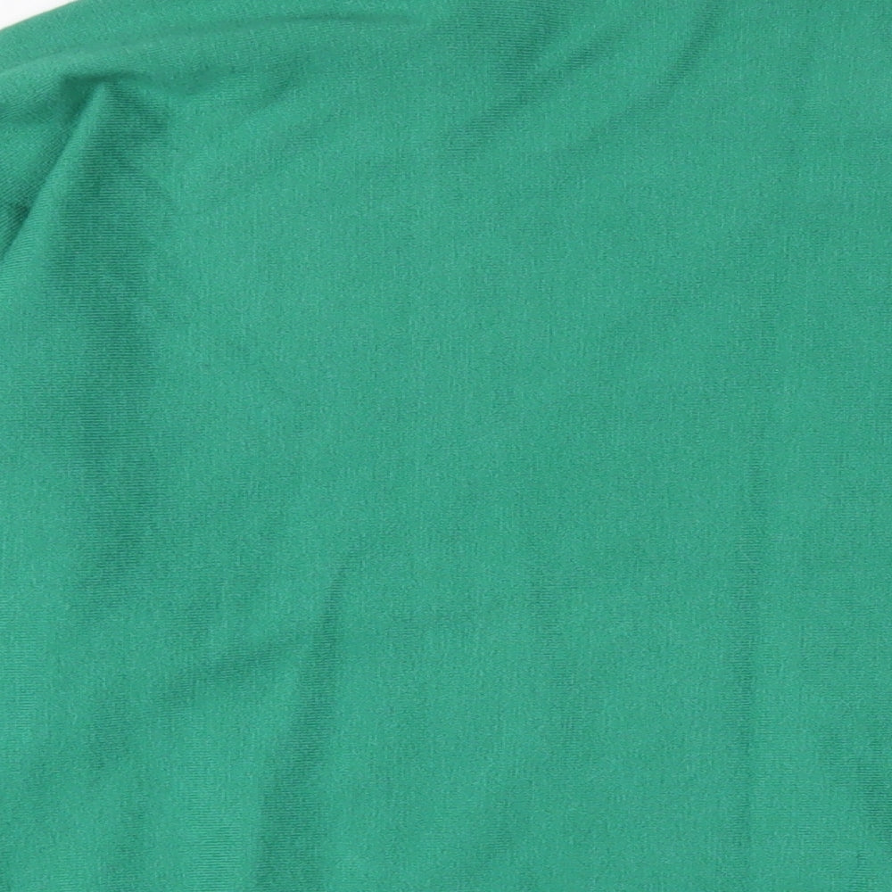 M&Co Womens Green Boat Neck Polyester Pullover Jumper Size 14 - Buttons
