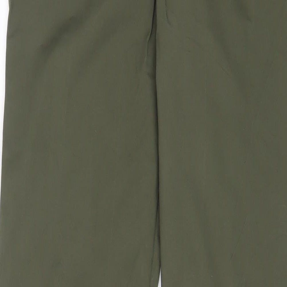 Marks & Spencer Mens Green Cotton Trousers Size S L33 in Regular Drawstring - Long Leg