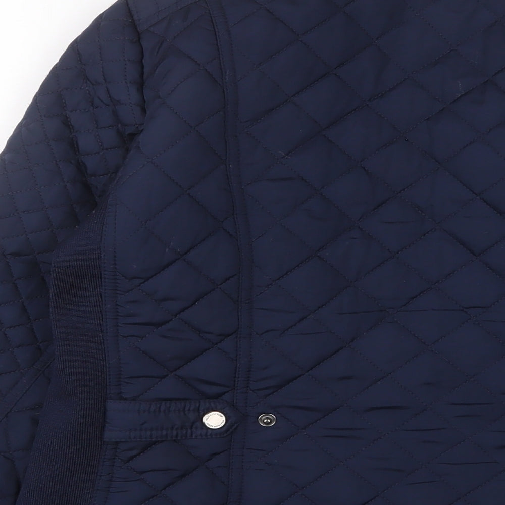 Weatherproof Womens Blue Quilted Jacket Size M Zip - Zip Pockets